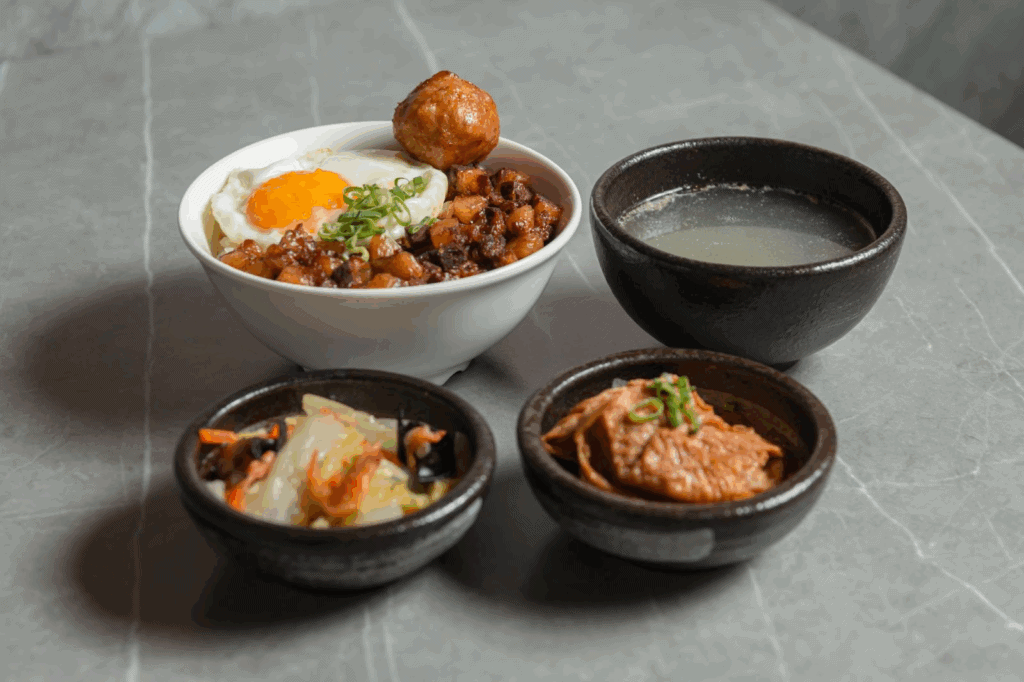 逢甲晚餐推薦 - 烏竹樓 流心手切黑豚滷肉飯定食照